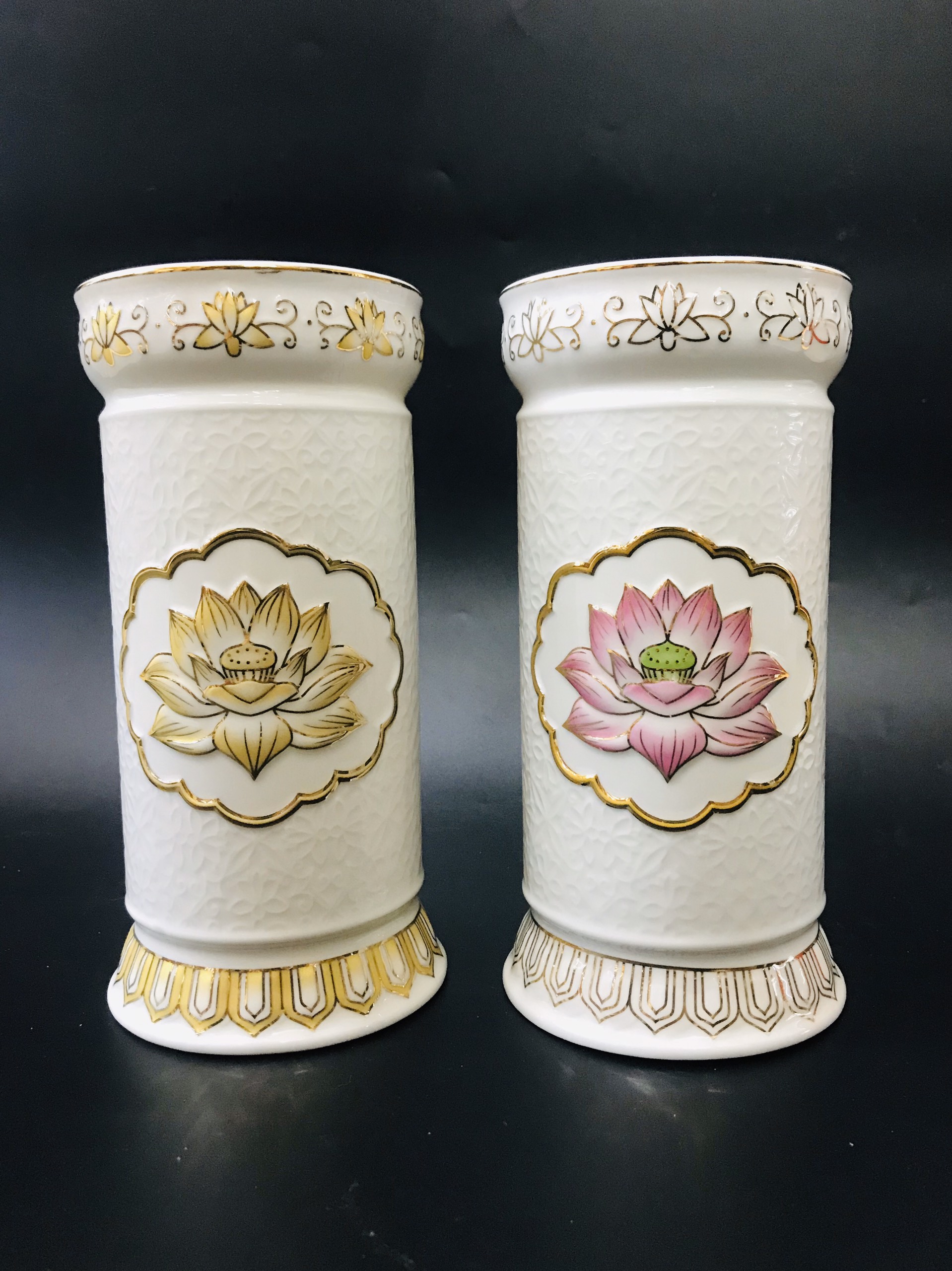 Ống nhang bạch ngọc 1618 8in