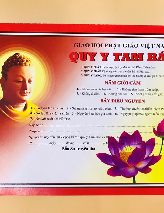 Phái Quy Y Lớn đỏ khổ A4
