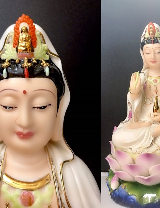 Quan Âm Ngũ Sen Xanh Da 16inch