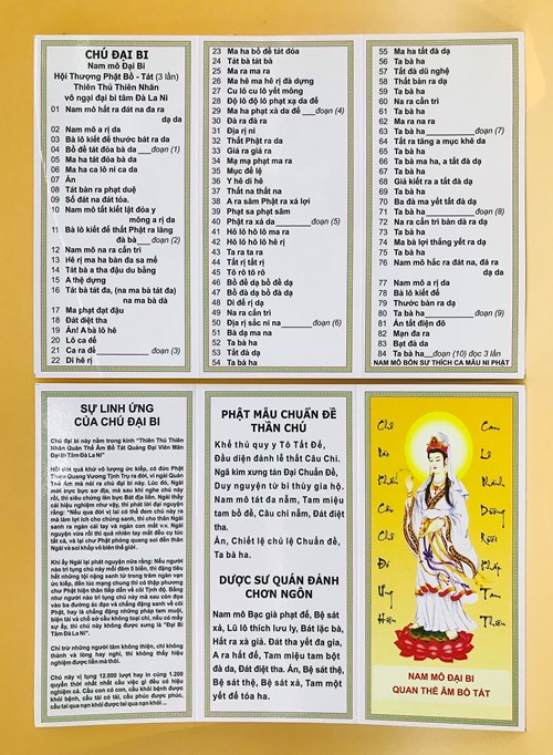 Tấm Chú Đại Bi Nhỏ 1