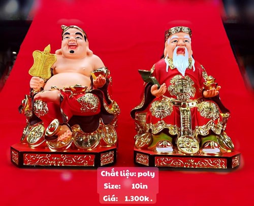 Tượng thần tài ông địa (chất liệu poly)10in