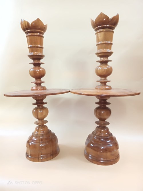 Chân Đèn Gỗ Gõ 6T